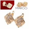 gold plated earrings with exclusive cubic zirconia